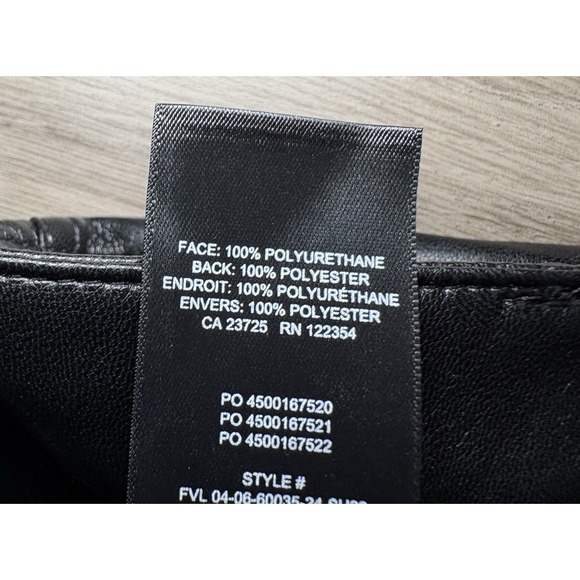 Aritzia Wilfred Black Cropped Melina High Rise Vegan Leather Pants Size 00 Biker - Picture 12 of 13